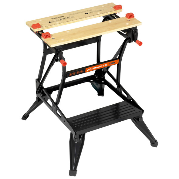 BLACK+DECKER Workmate 536 Dual-Height Folding Workbench, 250kg Max Load - WM536-XJ
