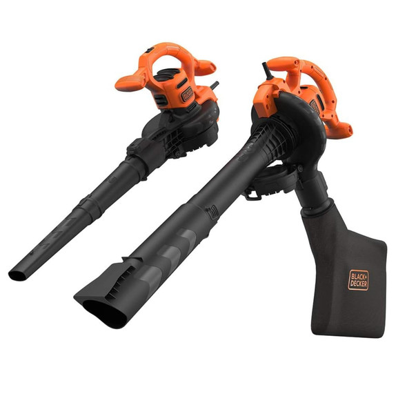 BLACK+DECKER 3-in-1 Electric Leaf Blower, Vacuum & Mulcher, 2600W, 40L Collection Bag - BEBLV260-GB