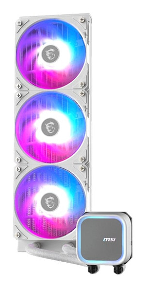 MSI MAG CoreLiquid A13 360 AIO CPU Liquid Cooler, 3x 120mm ARGB Fans, White – image 2