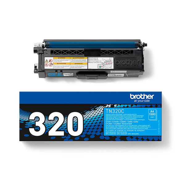 Brother TN-320C Genuine Cyan Toner Cartridge, 1,500 Pages - TN320C – image 2
