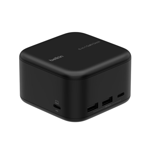 Belkin Connect USB-C 6-in-1 Core GaN Dock, 130W, HDMI 4K 60Hz, Gigabit Ethernet, USB-C & USB-A - INC018VFBK