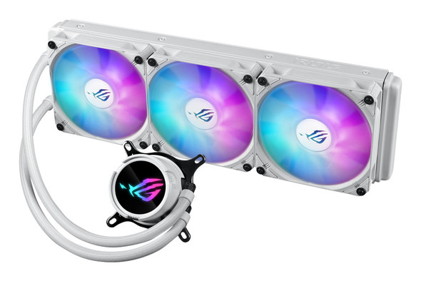 ASUS ROG Strix LC III 360 ARGB White Edition All-in-One CPU Liquid Cooler, 3x 120mm ARGB Fans - 90RC00T2-M0UAY0