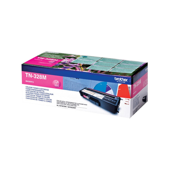 Brother TN-328M Genuine Magenta Toner Cartridge, up to 6,000 Pages - TN328M – image 2
