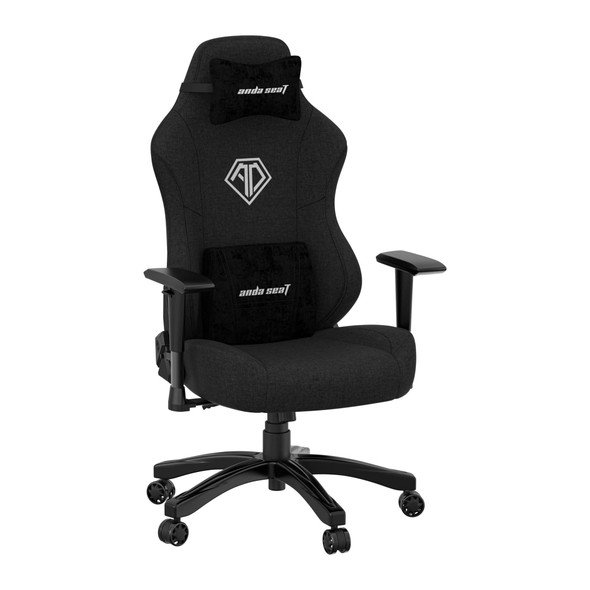Anda Seat Phantom 3 Premium Gaming Chair, Black Fabric, 2D Armrests, 90-160° Recline - 18Y06BF