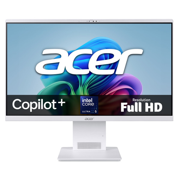 Acer Aspire S24-B 23.8" All-in-One PC, Intel Core Ultra 5 226V, 16GB, 512GB SSD, Windows 11, White - DQ.BSBEK.001