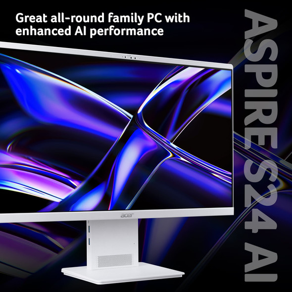 Acer Aspire S24-B 23.8" All-in-One PC, Intel Core Ultra 5 226V, 16GB, 512GB SSD, Windows 11, White - DQ.BSBEK.001 – image 2
