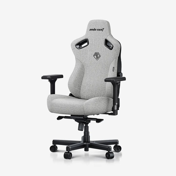 AndaSeat Kaiser 3 Premium Gaming Chair, XL Size, Grey Linen Fabric, 4D Armrests, Magnetic Head Pillow - 12YDCXL01GPVF