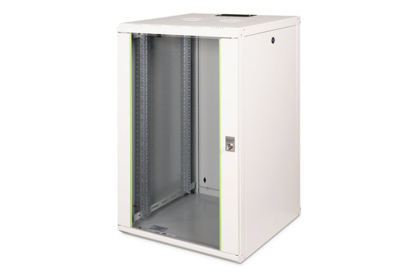 Digitus Unique Series 20U 19" Wall Mount Network Cabinet, 998 x 600 x 600mm, Glass Door, 100kg, Grey - DN-19 20U-6/6