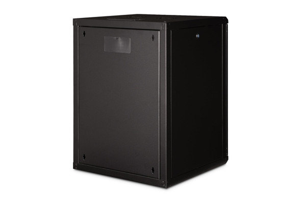 DIGITUS Unique 16U 19" Wall Mounting Network Cabinet, 820 x 600 x 600 mm, Glass Door, Black - DN1916U6/6SW – image 2