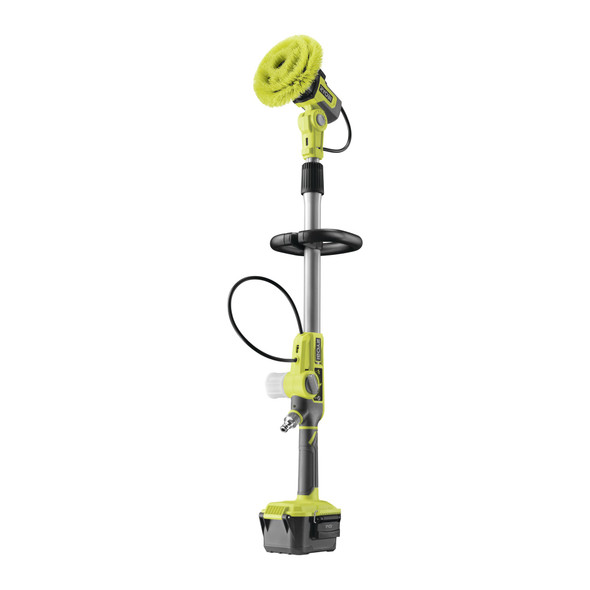 RYOBI 18V ONE+ Cordless Water Fed Telescopic Scrubber, 1-1.4 m Pole, 15 cm Brush, 210 rpm, IPX7 (Bare Tool) - RWTS18-0
