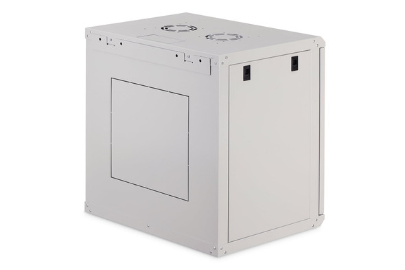 DIGITUS Dynamic Basic 12U 19" Wall Mount Network Cabinet, 607x600x450 mm, Glass Door, 60 kg, Grey - DN-1912-U-EC – image 2