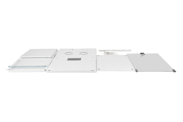 DIGITUS SOHO 9U 19" Wall Mounting Network Cabinet, Flat-Pack, 460 x 540 x 400 mm, Glass Door, Light Grey - DN-19 09-U-S-1 – image 2