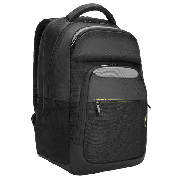 Targus CityGear 14-15.6" Laptop Backpack with Tuck-Away Rain Cover, Dome Protection System, Black - TCG662GL