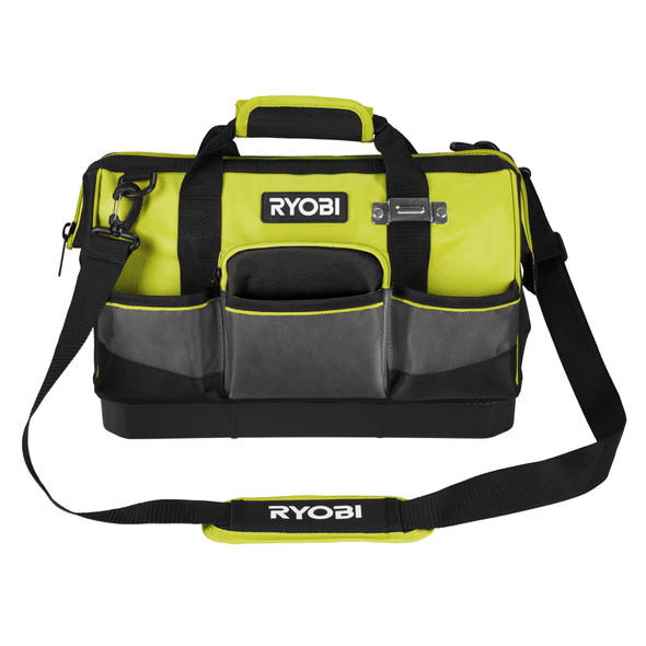 RYOBI 22L Small Tool Bag, 1680D Polyester Pockets, Water-Resistant Hard Base, Shoulder Strap - RSSSTB1 – image 2