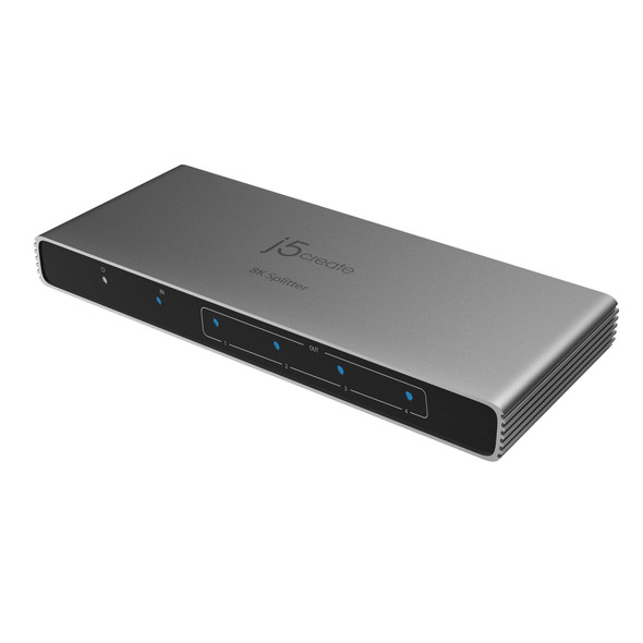 j5create JDSH814 8K HDMI 2.1 4-Way Splitter, 8K 60Hz, 4K 120Hz - JDSH814-N