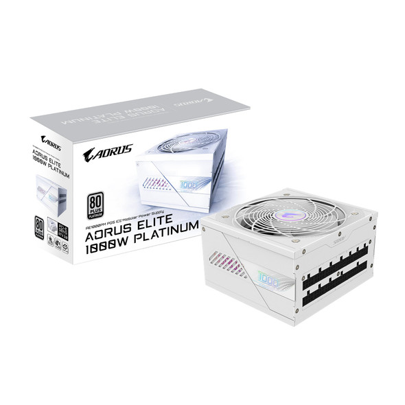 GIGABYTE AORUS Elite P1000W ICE Power Supply Unit 1000W 80 PLUS Platinum - GP-AE1000PM PG5 ICE