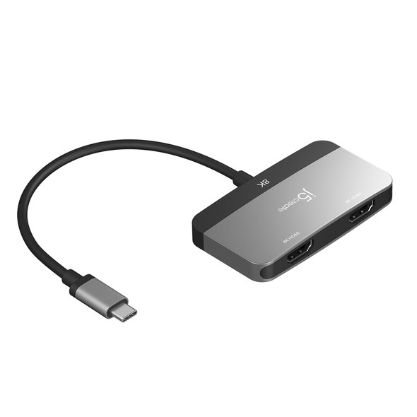 j5create JCA465 USB-C to Dual HDMI Adapter, Single 8K 60Hz, Dual 4K 60Hz, HDMI 2.1 - JCA465-N – image 2