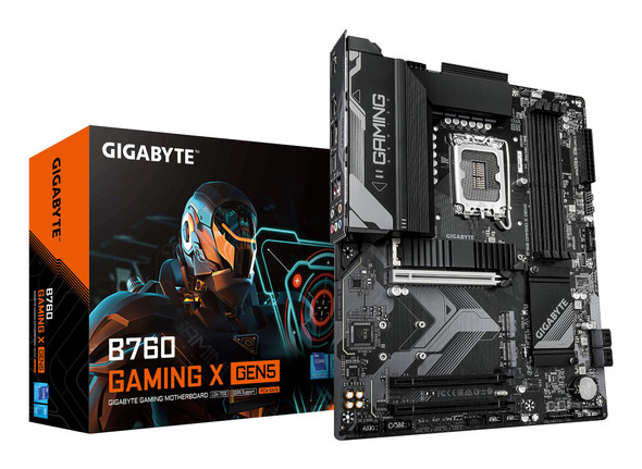 GIGABYTE B760 GAMING X GEN5 Motherboard, LGA 1700, DDR5, PCIe 5.0 - B760 GAMING X GEN5