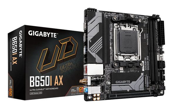 GIGABYTE B650I AX Mini-ITX Motherboard, AMD AM5, DDR5, Wi-Fi 6E - B650I AX