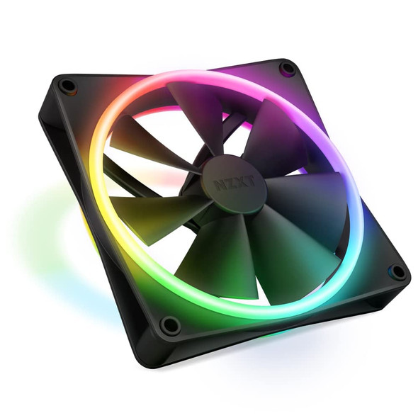 NZXT F140 RGB Duo 140mm Dual-Sided RGB PWM PC Case Fan, Black - RF-D14SF-B1