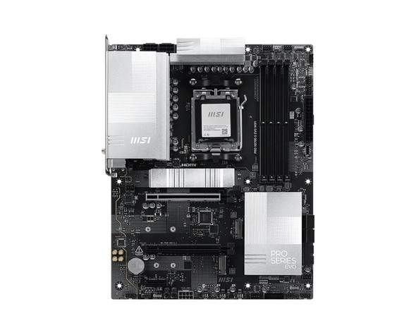 MSI PRO X870E-S EVO WIFI Motherboard AMD AM5 DDR5 PCIe 5.0 Wi-Fi 7 - PRO X870E-S EVO WIFI