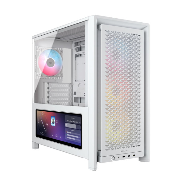 Corsair Frame 4000D LCD RS ARGB Mid-Tower ATX PC Case White, 14.5" LCD - CC-9011327-WW