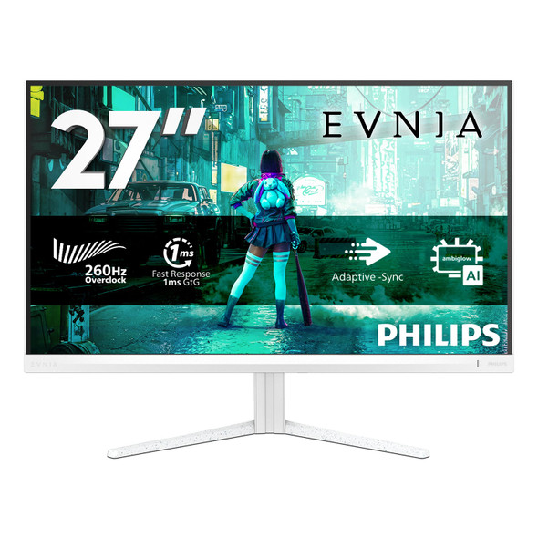Philips 27" Full HD 260Hz Fast IPS Gaming Monitor - White - 27M2N3201PL/00 – image 2