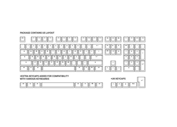 Mionix Keycaps French Fries (Yellow) for Cherry MX Keyboards US & UK Layout