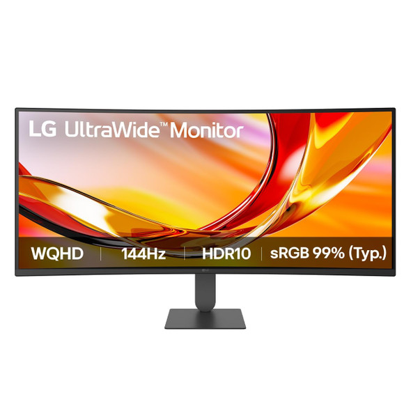 LG UltraWide 34U620B-B 34" Curved Monitor, UWQHD, 144Hz, VA - 34U620B-B.AEK