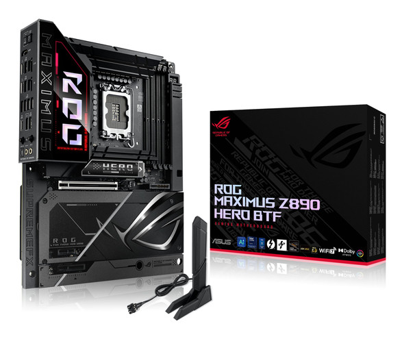 ASUS ROG Maximus Z890 Hero BTF ATX Motherboard, LGA 1851, DDR5, Wi-Fi 7 - 90MB1KG0-M0EAY0