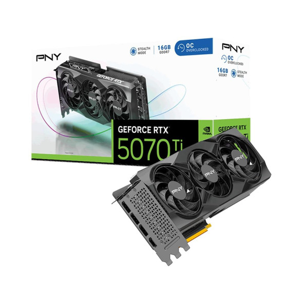 PNY Triple GeForce RTX 5070 Ti OC 16GB GDDR7 256Bit HDMI/DP Graphics Card