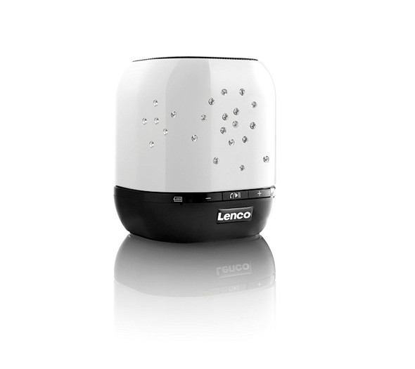Lenco Black BTSW1 Swarovski Romance Portable Wireless Bluetooth Speaker + Mic