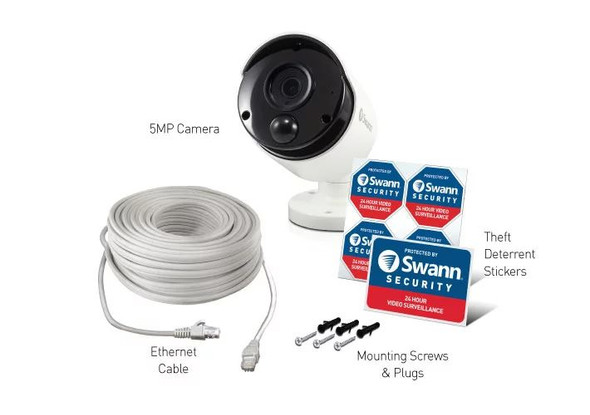 Swann 5MP Super HD Thermal Sensing Bullet IP Security Camera NHD-865MSB