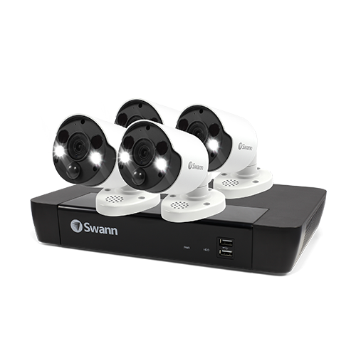 Swann 8 Channel 4K 2TB HDD NVR CCTV Security System + 4 x 4K Spotlight Cameras