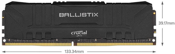 Crucial Ballistix 16GB (2x8GB) DDR4 3200Mhz RAM Gaming Memory - Black