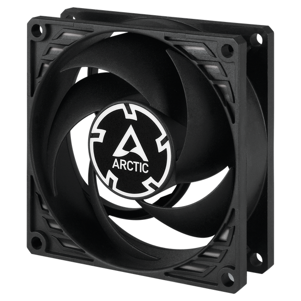 Arctic P8 80mm Pressure Optimised 3-Pin Cooling Case Fan - Black