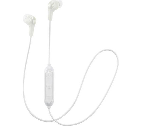 JVC Gumy In-Ear Wireless Bluetooth Headphones With Mic + Remote - White