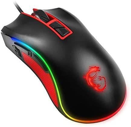 MSI M92 Optical Wired Gaming Mouse Black & Red - Up To 4000dpi