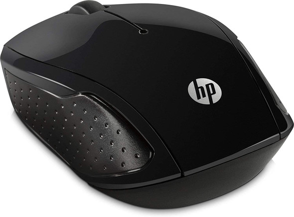 HP 200 Black 2.4 GHz USB Wireless Optical Mouse with Red LED - Black