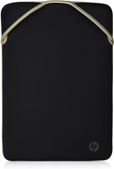 HP 15.6" Protective Reversible Laptop Notebook Sleeve Case Black & Gold