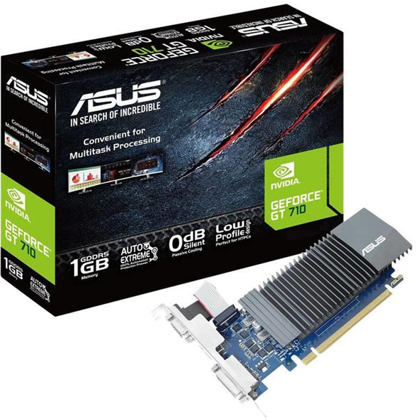 Asus NVIDIA GeForce GT 710 1GB GDDR5 Low Profile Graphics Card - HDMI DVI VGA