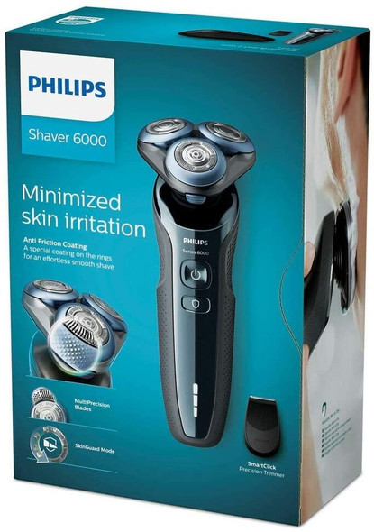 Philips Rotary Shaver 6000 Wet Dry Mens Cordless Razor & Precision Trimmer