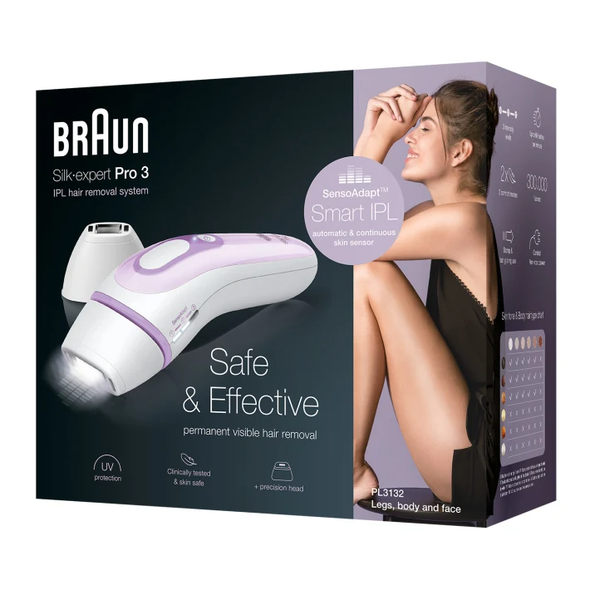 Braun Silk expert Pro 3 PL3132 IPL with Precision Head Venus Razor & Travel Bag