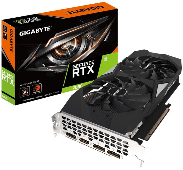 Gigabyte Nvidia GeForce RTX 2060 Windforce OC 6GB GDDR6 PCIe 3.0 Graphics Card