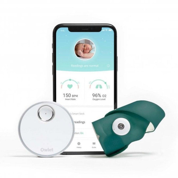 OWLET Smart Sock V3 Baby Heart Rate and Oxygen Level Monitor - Deep Sea Green