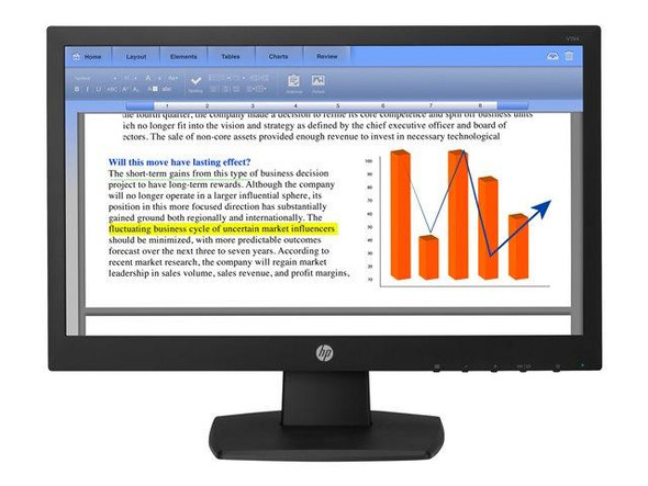 HP V194, (1366 x 768) 60Hz, TN LED Anti-Glare 19" Monitor