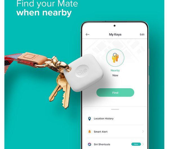 Tile Mate 2022 Smart Bluetooth Tracker - White