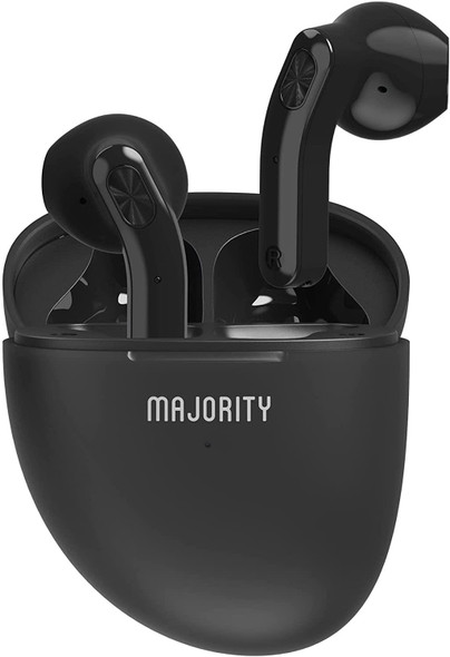 Majority Onyx In Ear Wireless Bluetooth Earphones With 2 Charging Cases - Black