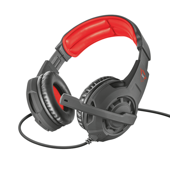 Trust GXT 310 Radius Over Ear Wired Gaming Headset For PC PS4 Xbox - Black & Red
