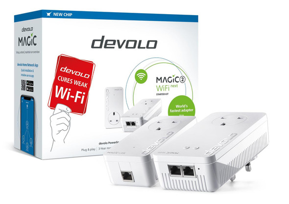 Devolo Magic 2 WiFi Next AC2400 Powerline Adapter Kit - Twin Pack